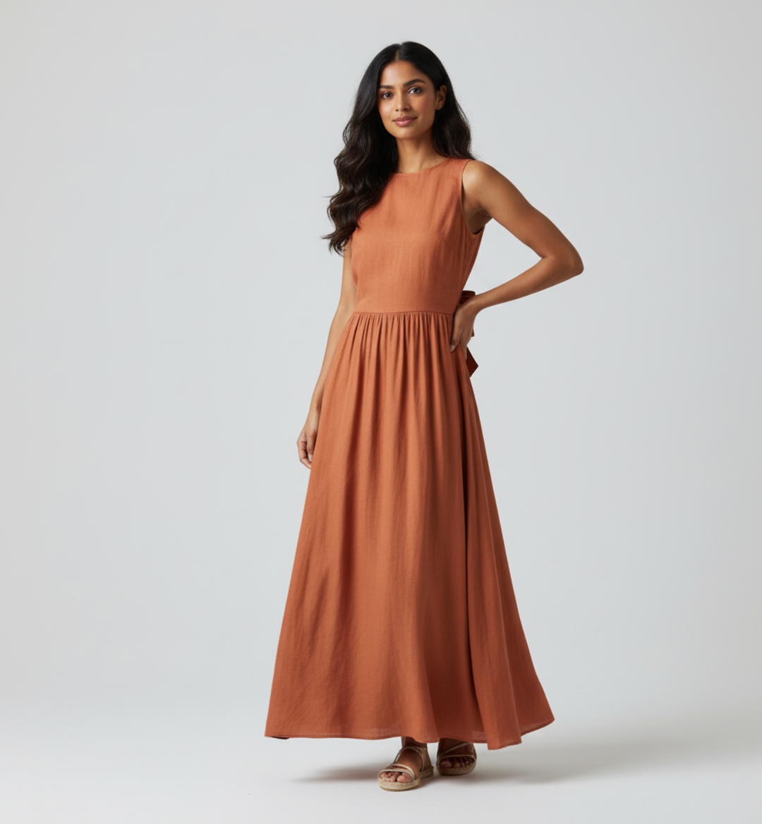 Women's Bow Back Summer Dress | Maxi