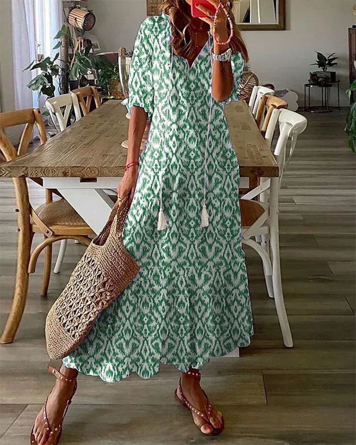 Boho flattering flowing maxi dress for women | Aurora -2