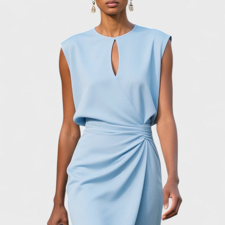 Marivelle | Women's Graceful Silhouette Midi Dress with Refined