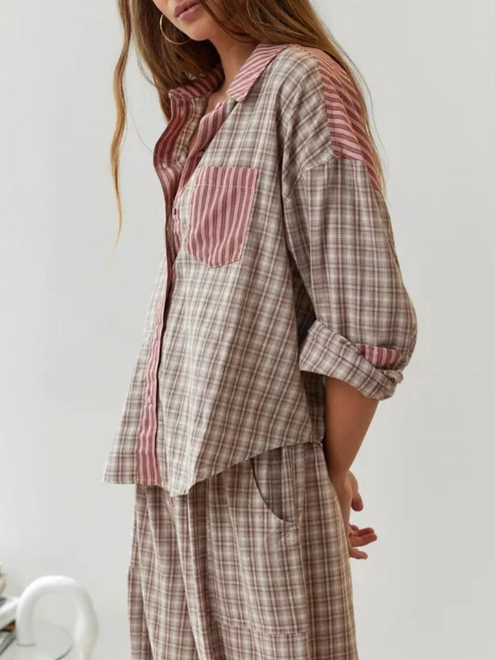 Virelle | Women's Cotton Stretch Two Piece Pyjama Set