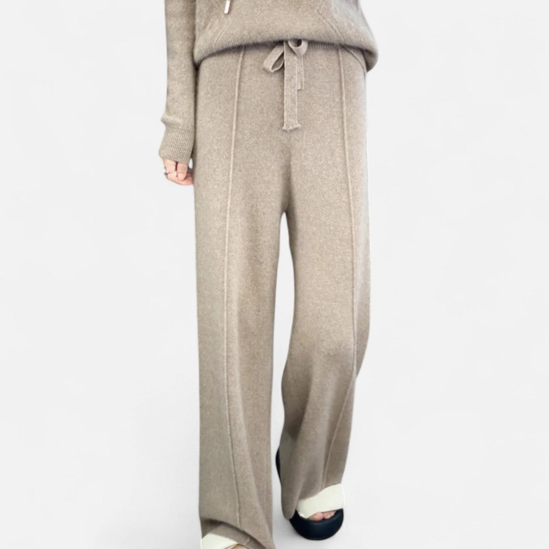 Women’s Wool Wide-Leg Knit Trousers