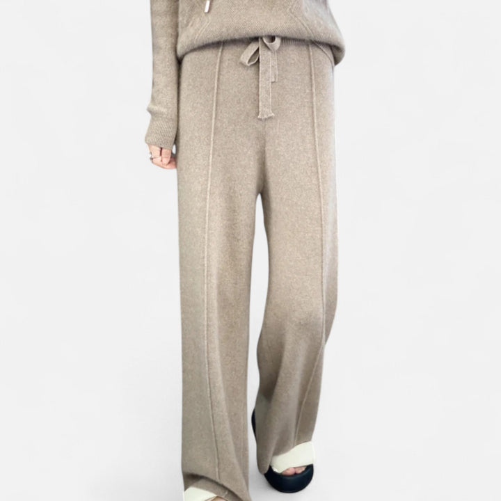 Women’s Wool Wide-Leg Knit Trousers