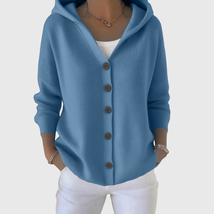 Women’s Button-Up Hooded Cardigan