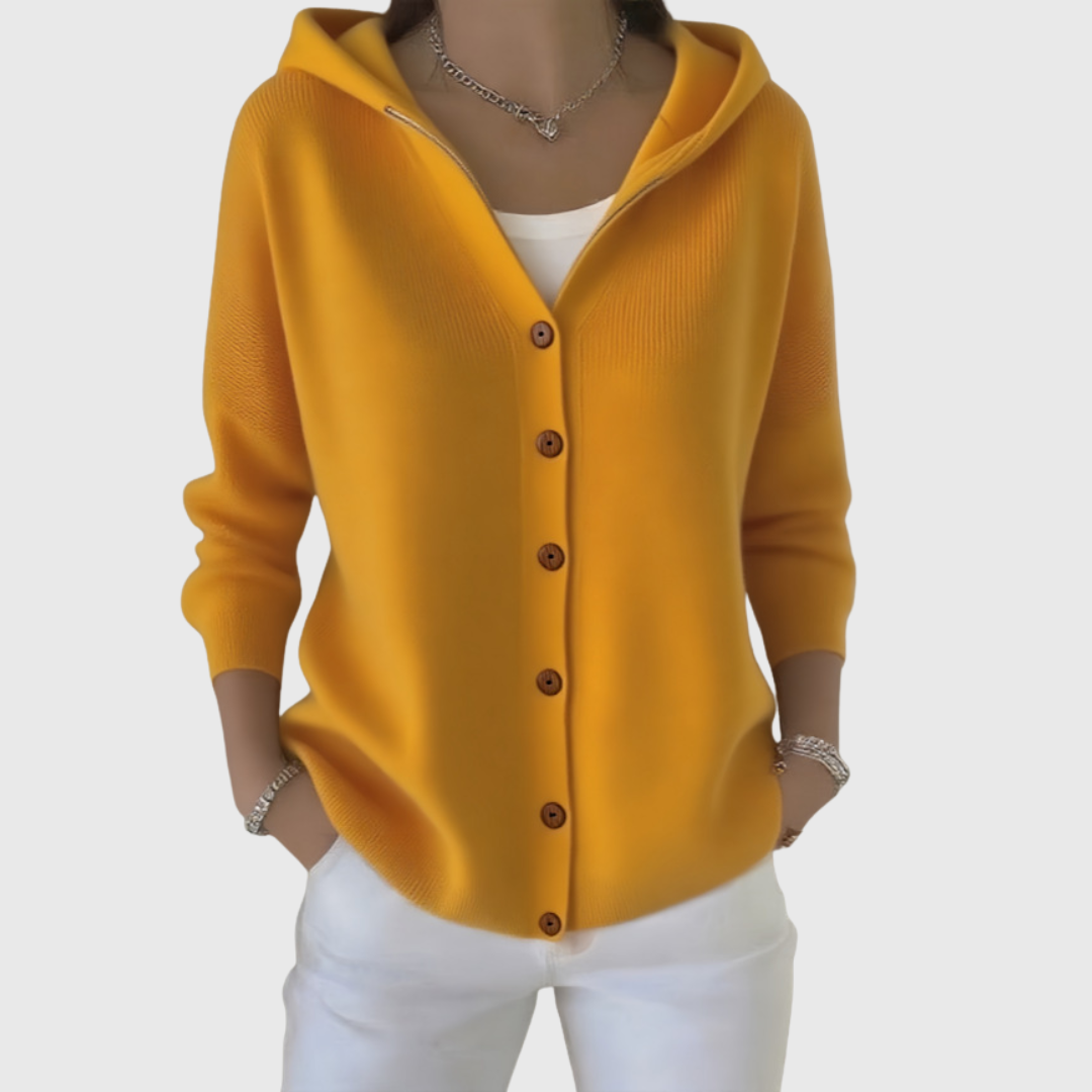 Women’s Button-Up Hooded Cardigan