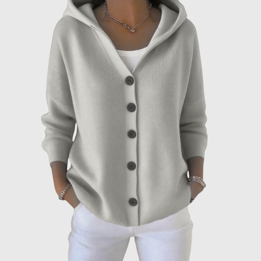 Women’s Button-Up Hooded Cardigan