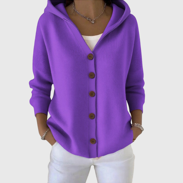 Women’s Button-Up Hooded Cardigan