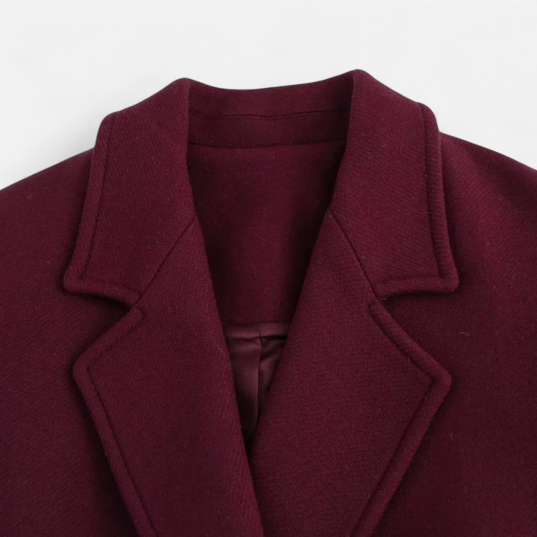 Women's Elegant Collared Trench Coat