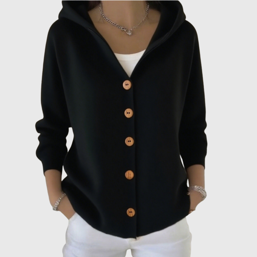 Women’s Button-Up Hooded Cardigan