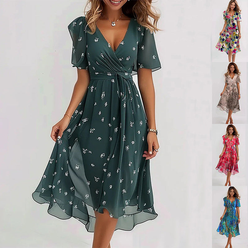 Flowy relaxed summer maxi dress for women | Grace -6
