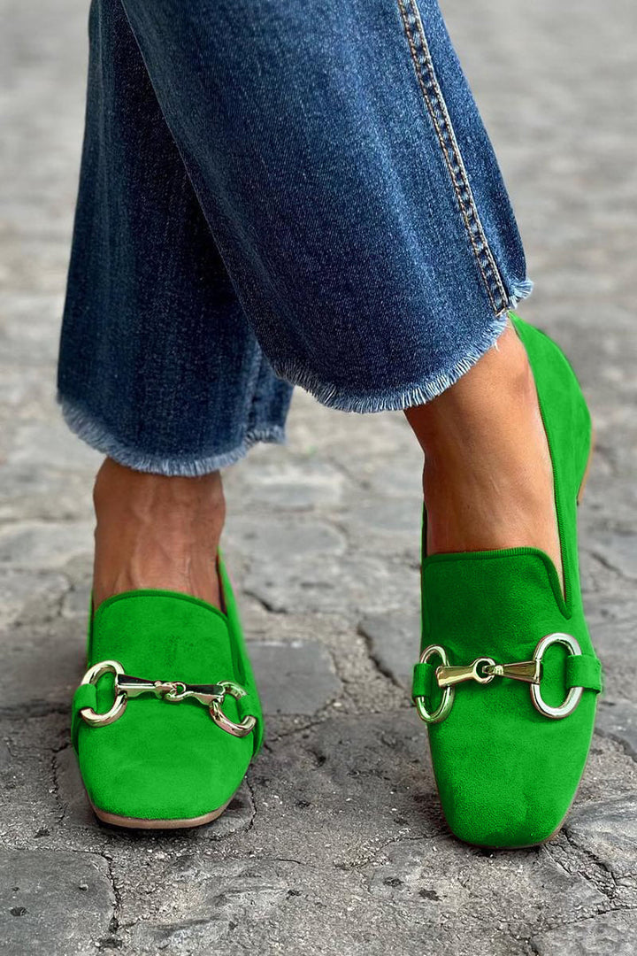 Gabrielle | Women's Suede Loafers with Metal Detail