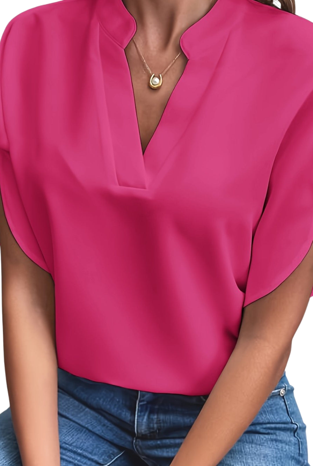 Casuel v-neck blouse for women