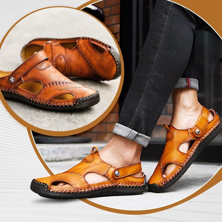 Leather sandals for men