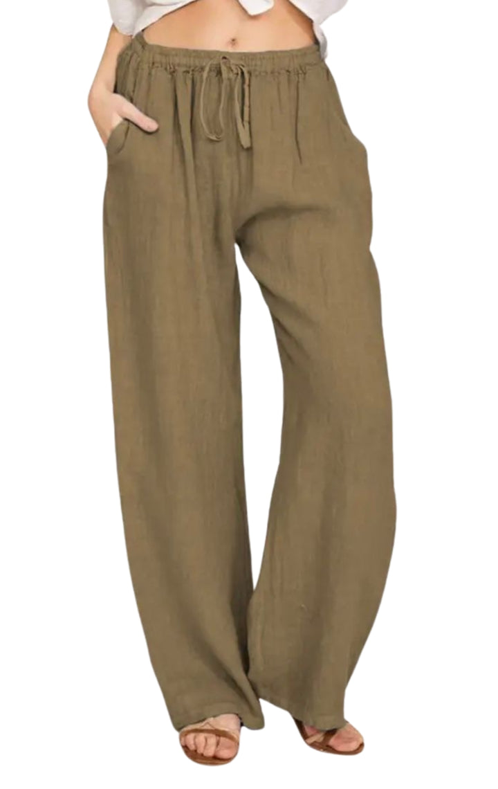 Lightweight linen pant for women