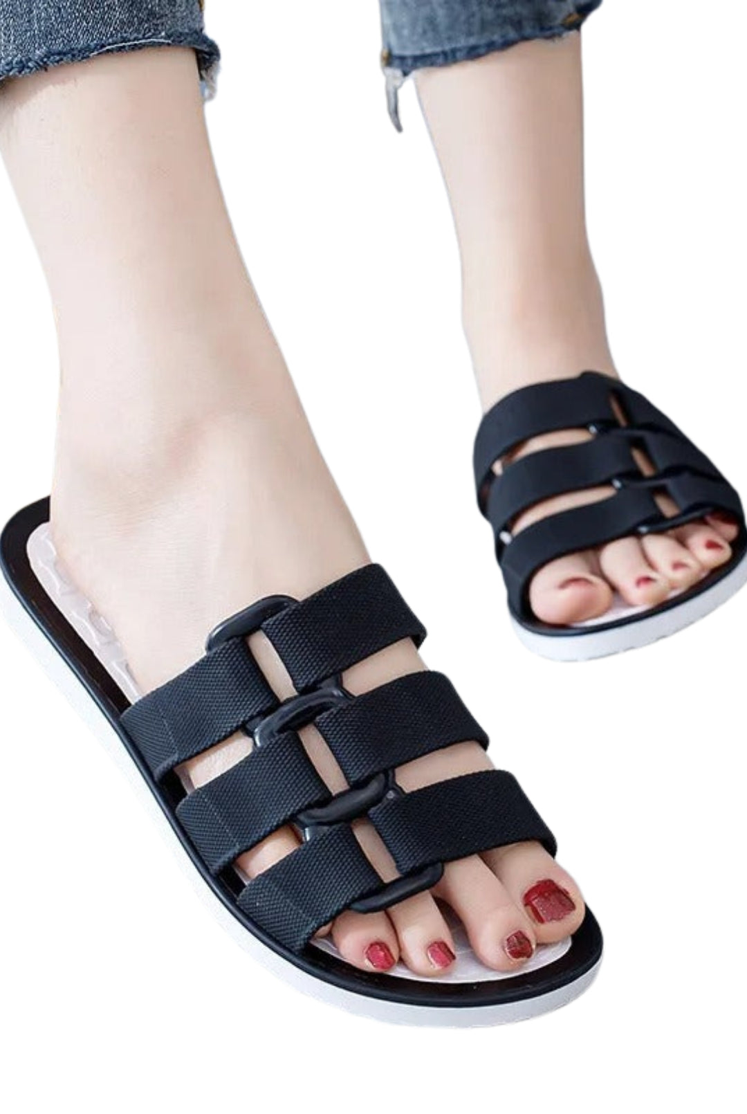 Women's buckle strap beach comfortable sandals