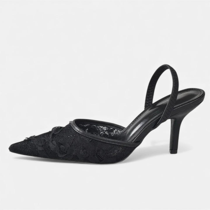 Women’s Embroidered Mesh Designer Heels