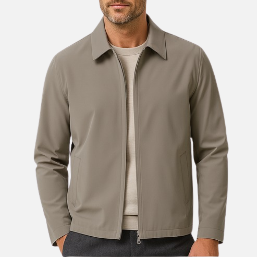 Alaric | Men's Structured Zip Front Bomber Jacket