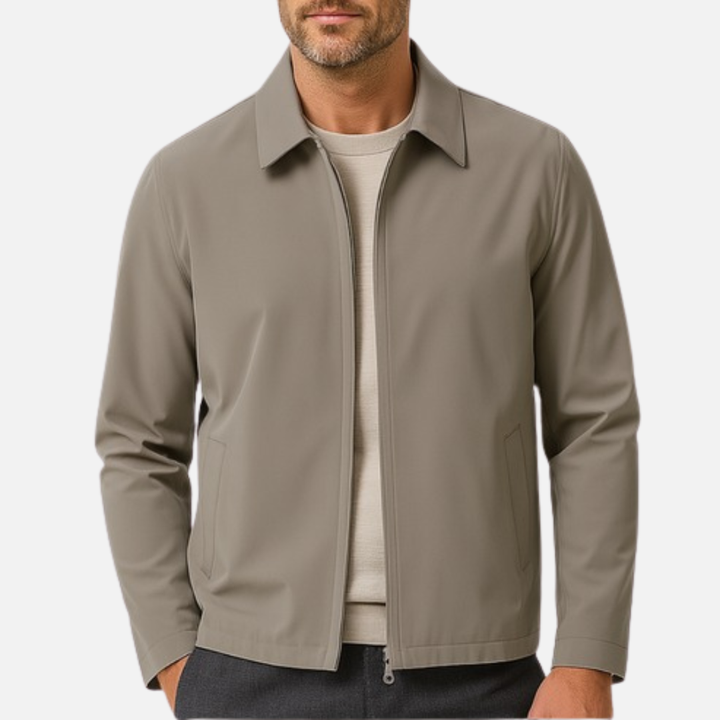 Alaric | Men's Structured Zip Front Bomber Jacket
