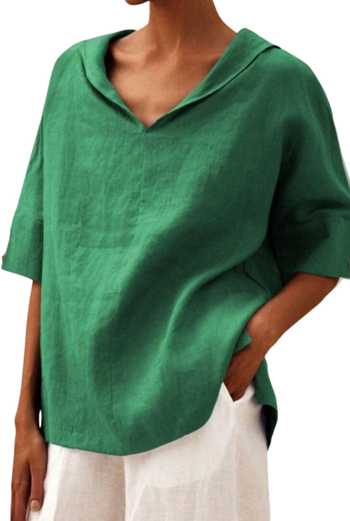 Women's v-neck linen top