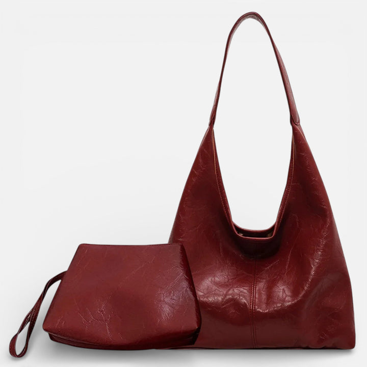 Women’s Leather Shoulder Tote Bag Set