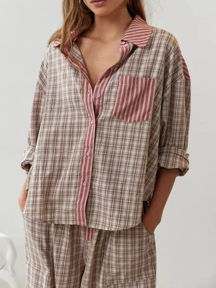 Virelle | Women's Cotton Stretch Two Piece Pyjama Set