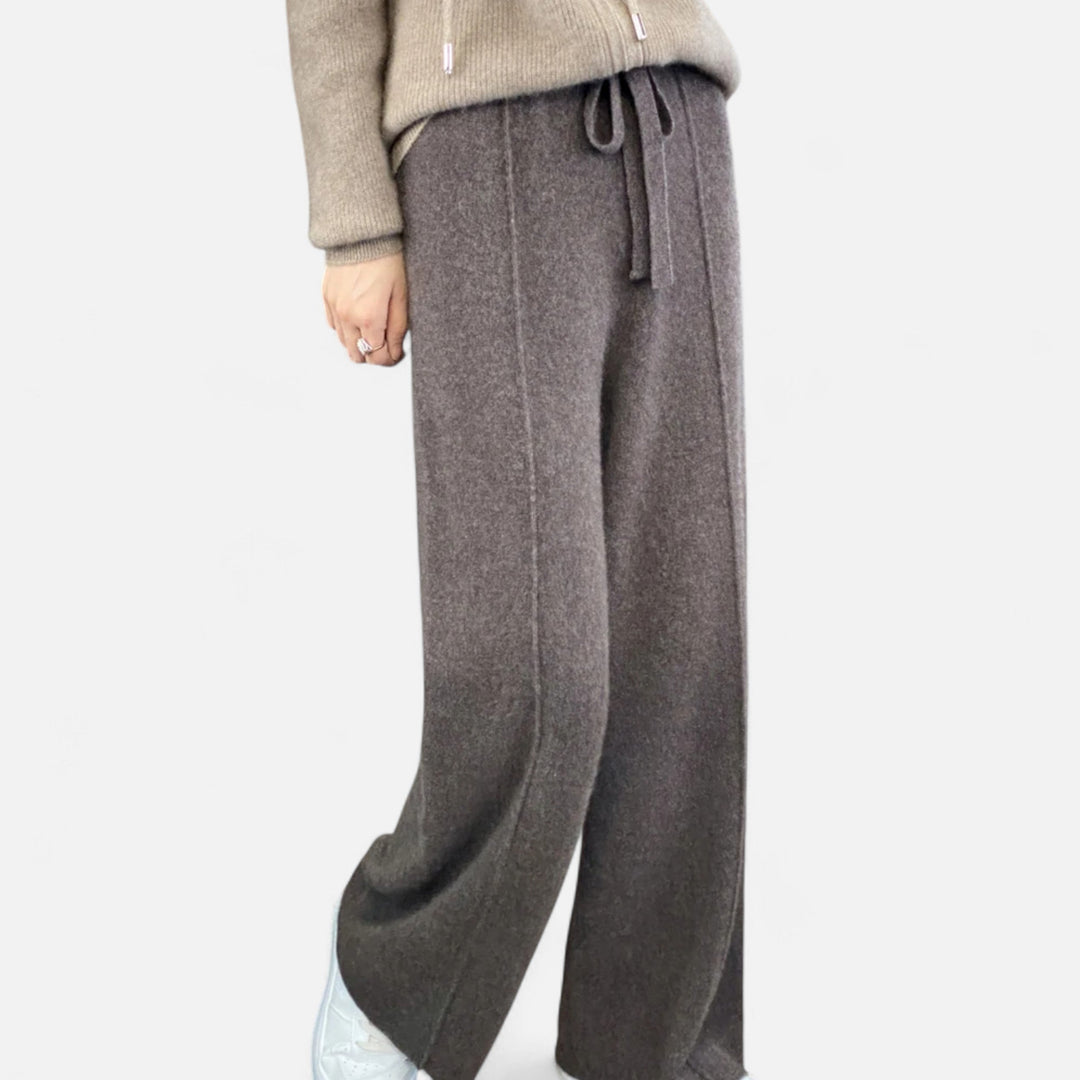 Women’s Wool Wide-Leg Knit Trousers