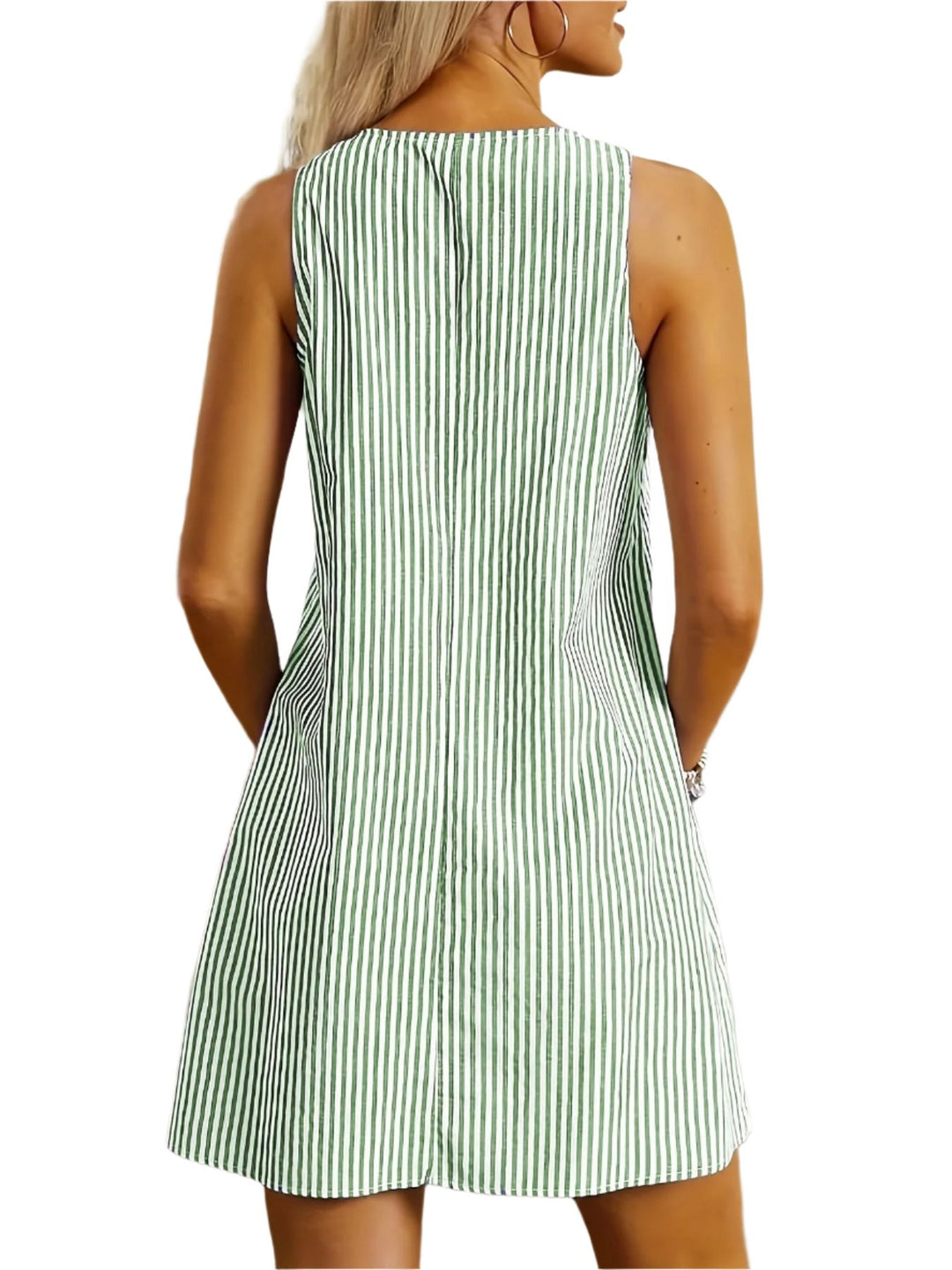 Women's sleeveless striped dress