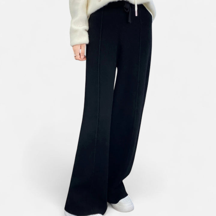 Women’s Wool Wide-Leg Knit Trousers