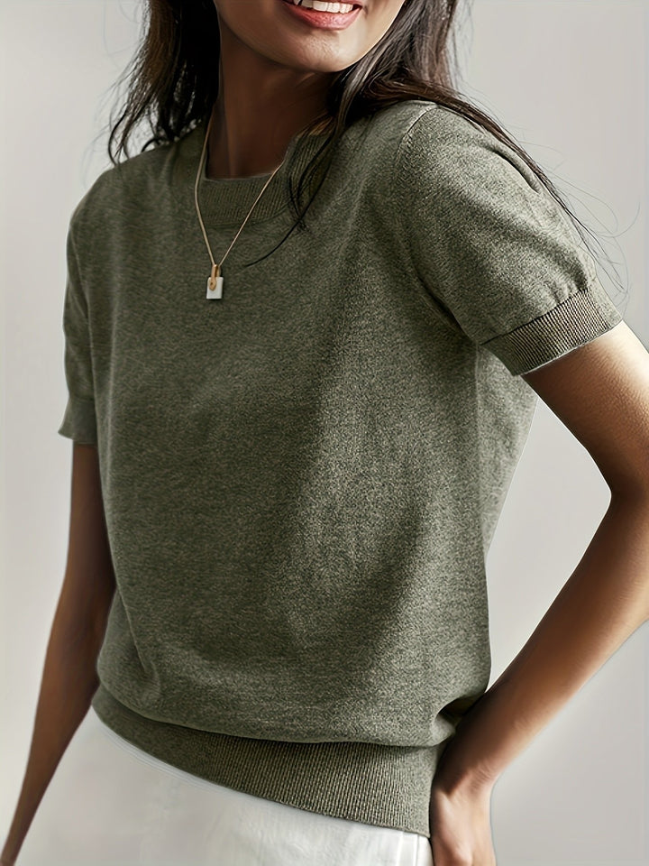 Elira | Women's Short Sleeve Viscose Knit Top