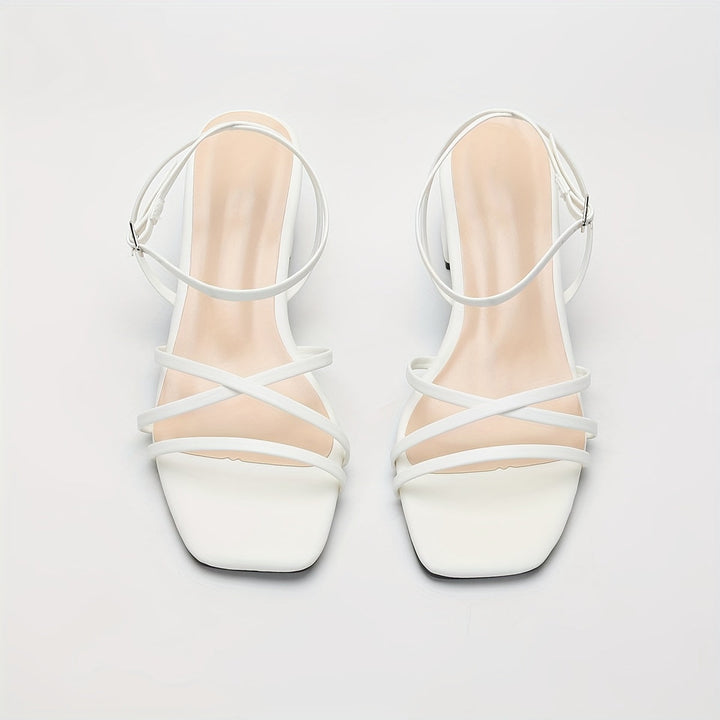 Two-tone strappy sandals for women