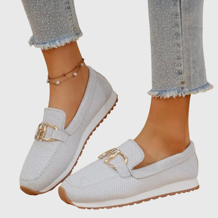 Susana | Women's Orthopedic Loafers with Gold Tone Buckle