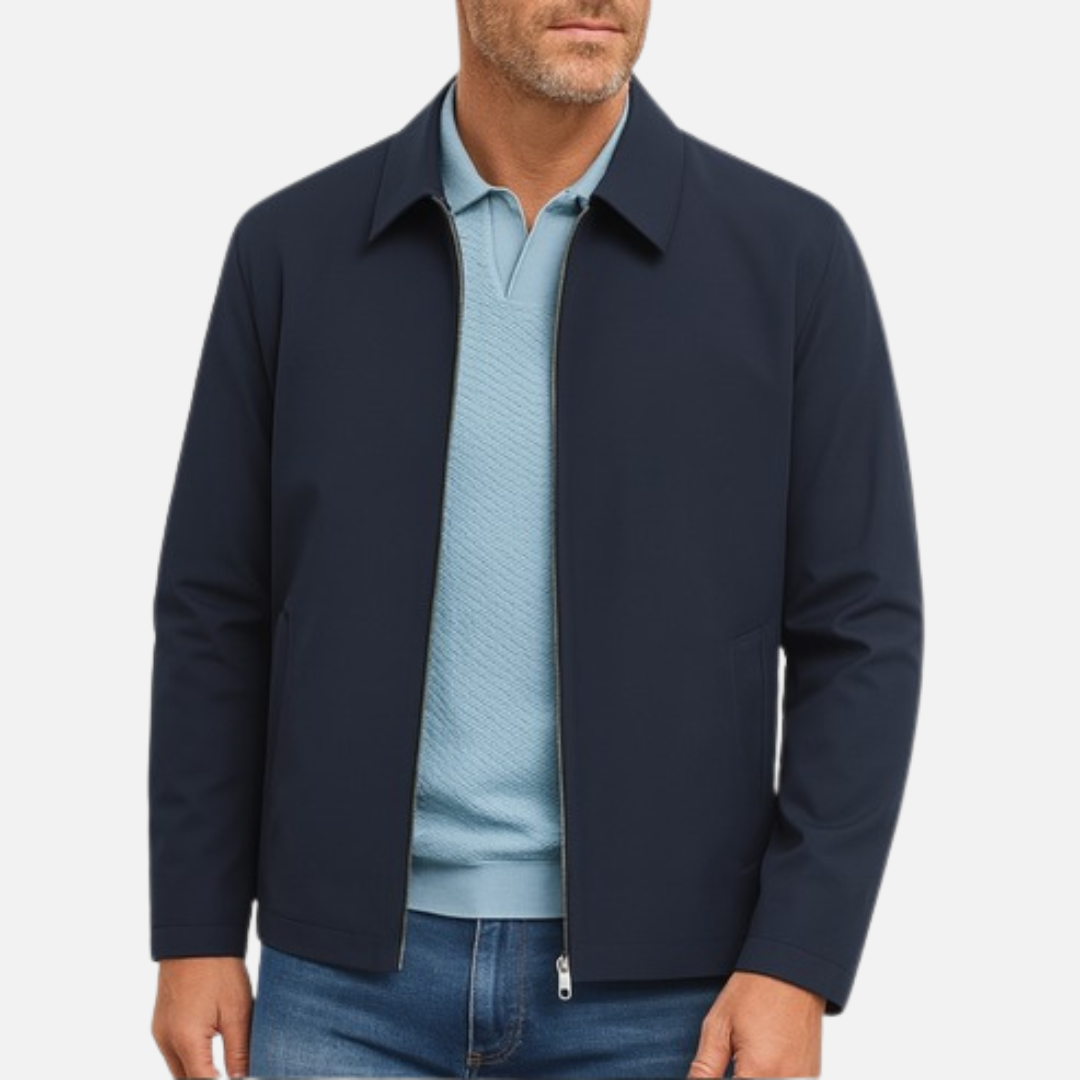 Alaric | Men's Structured Zip Front Bomber Jacket