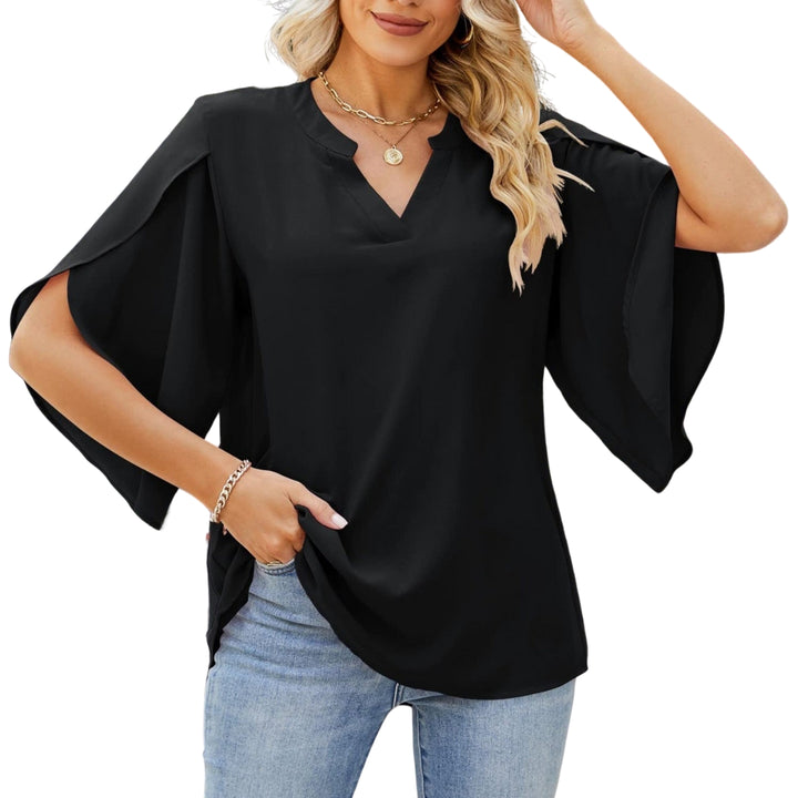 Women's elegant v-neck top