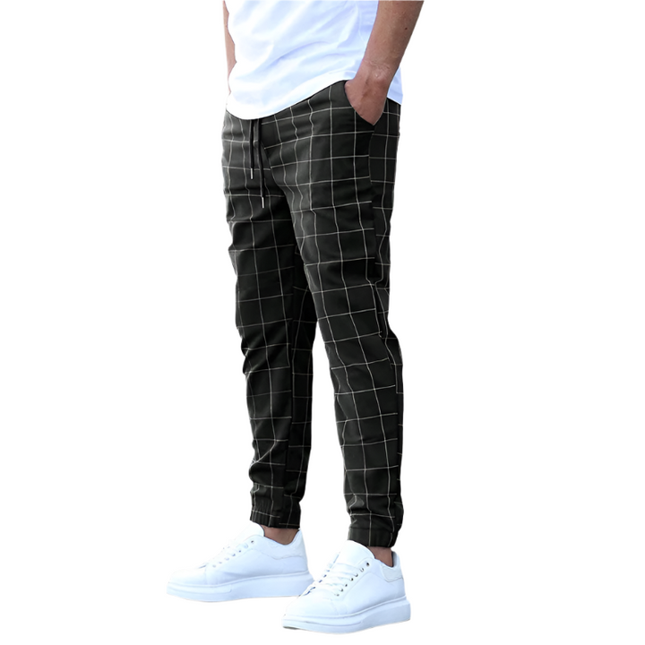 Men's comfortable checked trousers