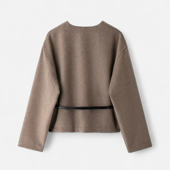 Women's Elegant Wrap Sweater With Belt