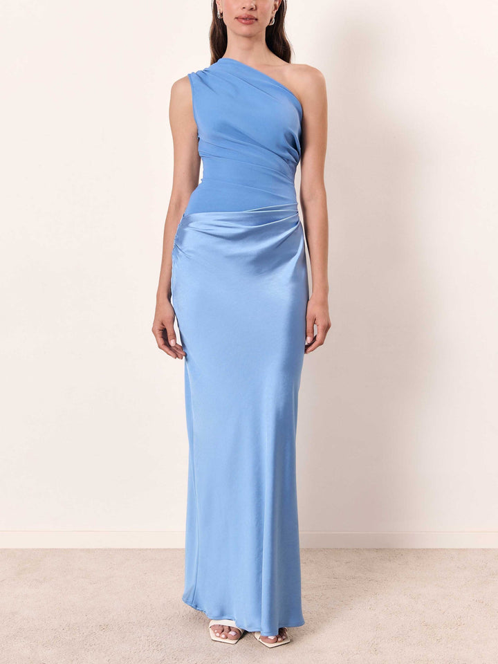 Corvassa | Women's One Shoulder Pleated Maxi Dress
