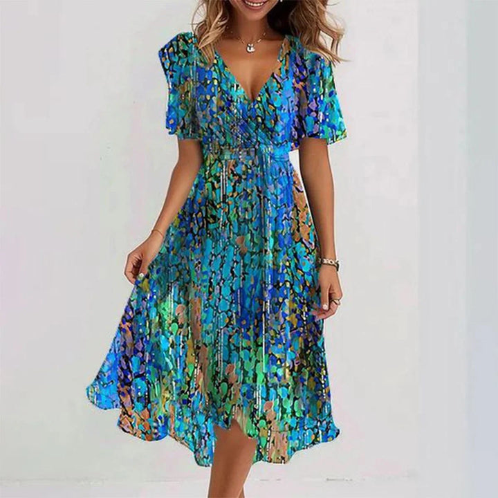 Flowy relaxed summer maxi dress for women | Grace -1