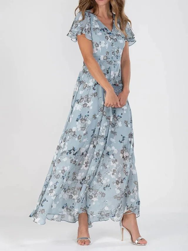 Vibrant floral flowing maxi dress for women | Zahra -2