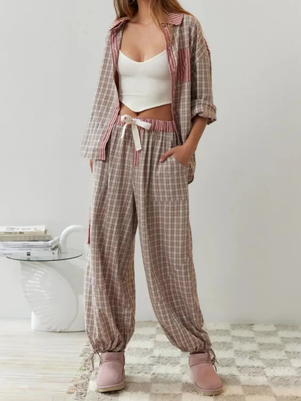Virelle | Women's Cotton Stretch Two Piece Pyjama Set