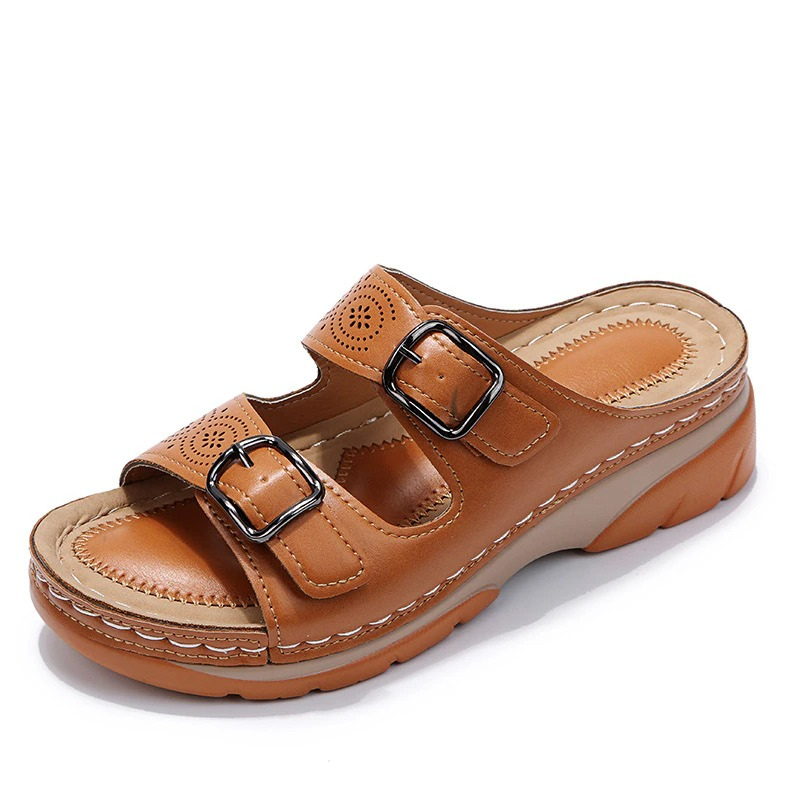 Orthopaedic leather comfort sandals for women | AussieSoles -5