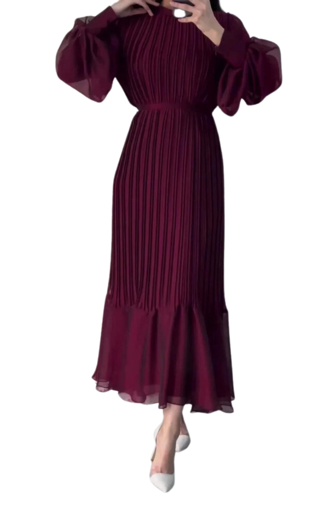 Women's pleated elegant dress