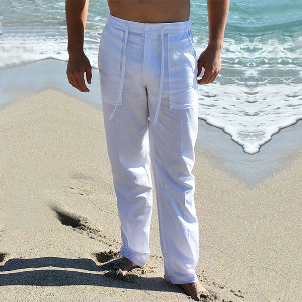 Breathable Linen summer trousers for men