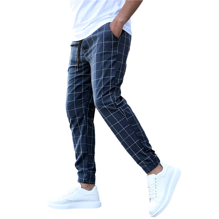 Men's comfortable checked trousers