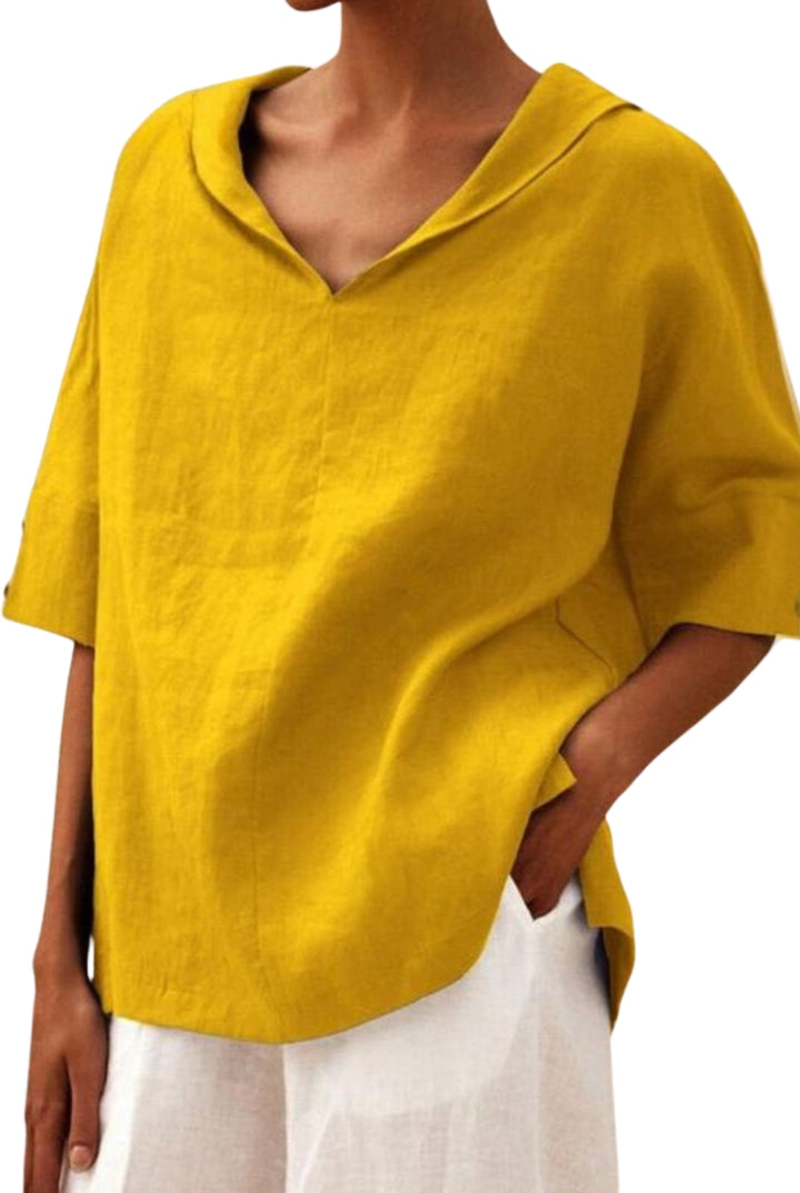 Women's v-neck linen top