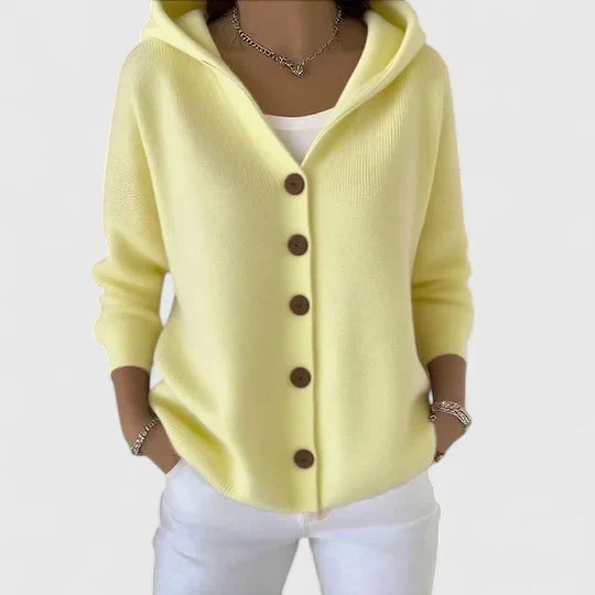 Women’s Button-Up Hooded Cardigan
