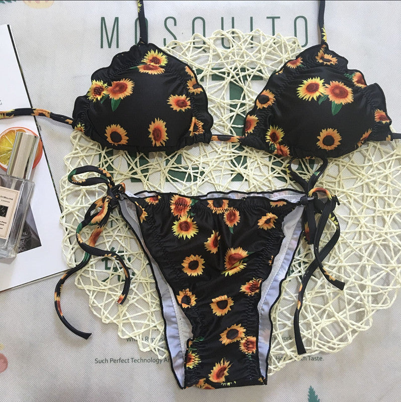 Stylish sunflower bikini for women