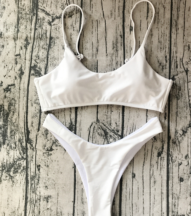 Plain Bikini Swimsuit For Women