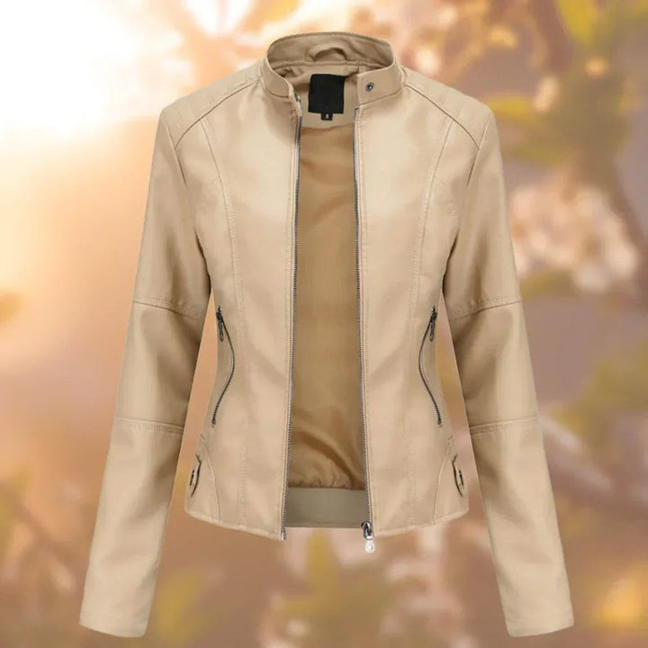 Marielle | Women's Slim-Fit Faux Leather Biker Jacket