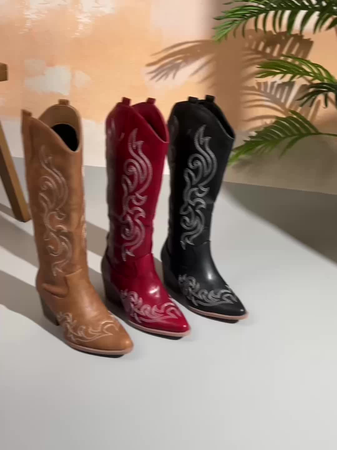 Marisela | Women's Embroidered Knee High Cowboy Boot