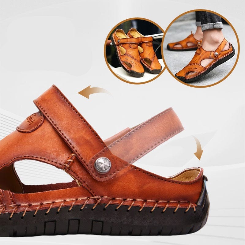 Leather sandals for men