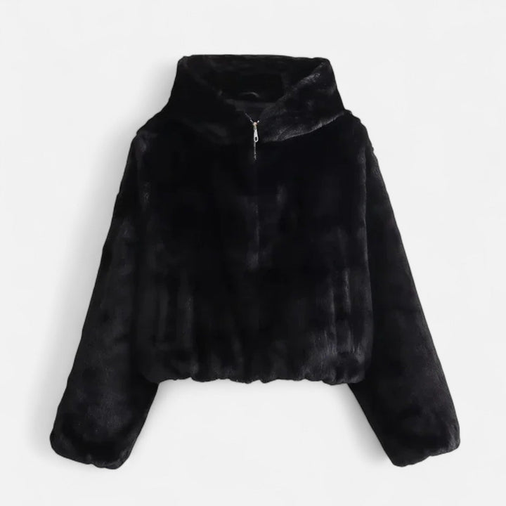 Women’s Loose Fit Luxe Hooded Faux Fur Coat